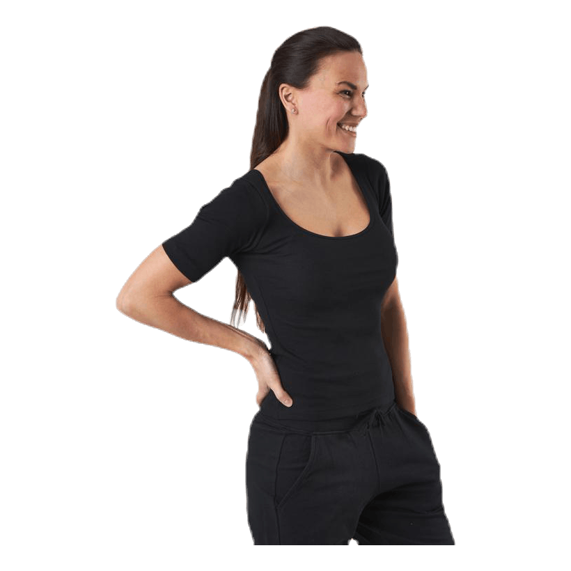 T-shirt Ribbed Black