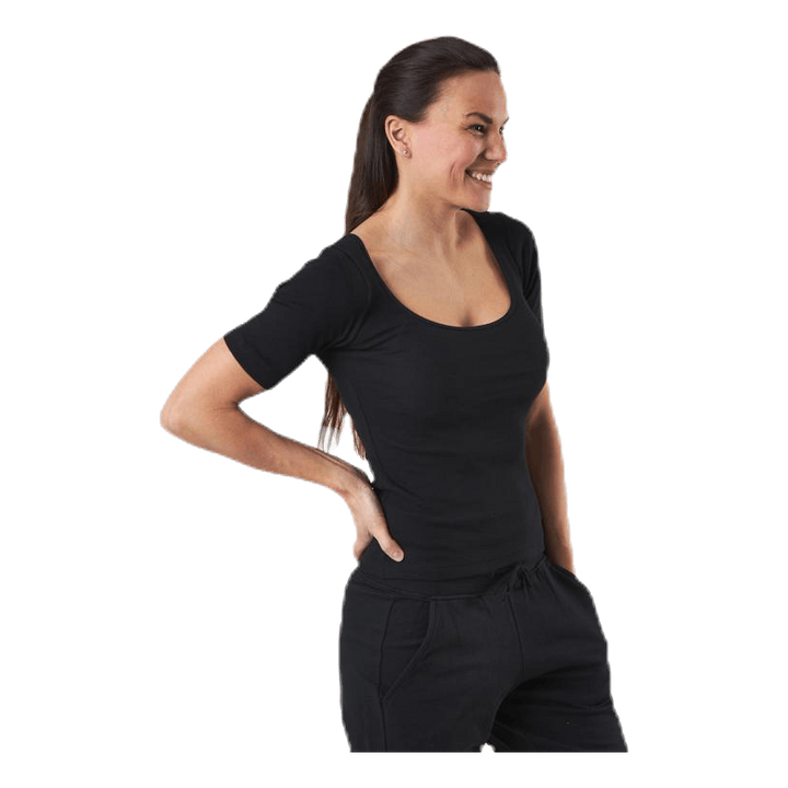 T-shirt Ribbed Black