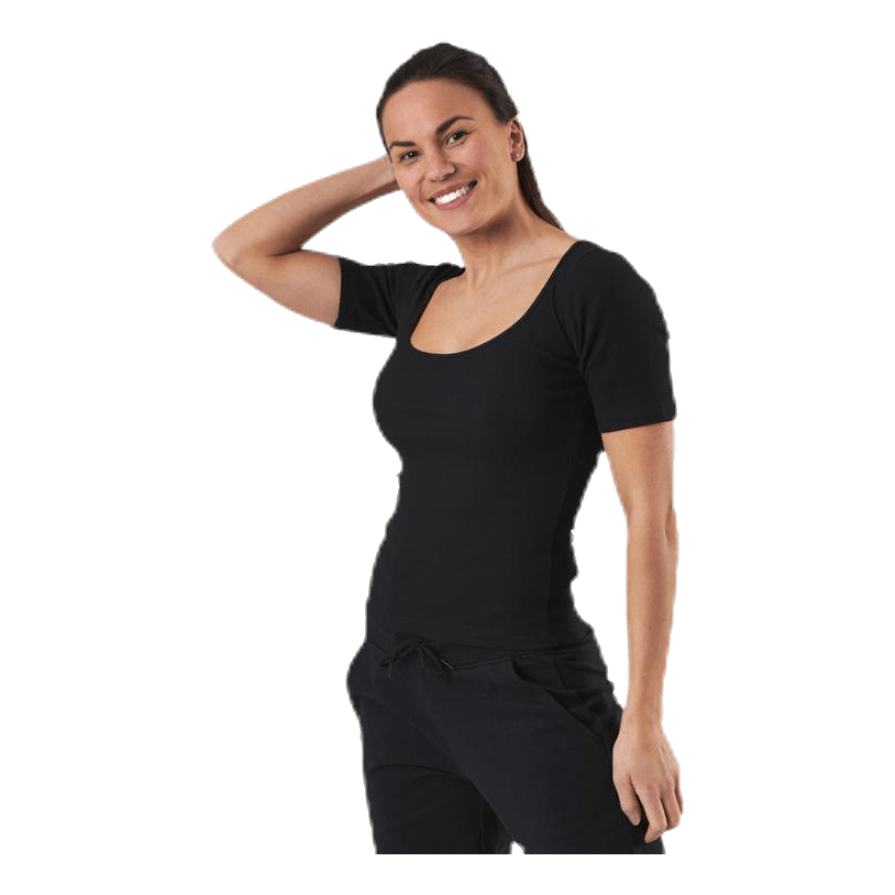 T-shirt Ribbed Black