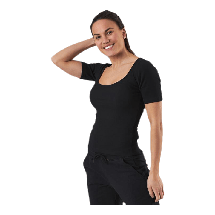 T-shirt Ribbed Black