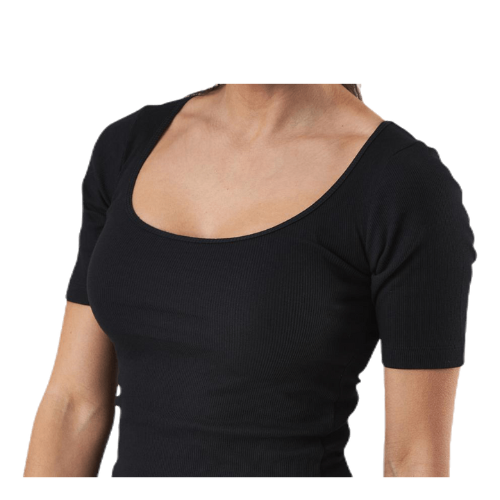 T-shirt Ribbed Black
