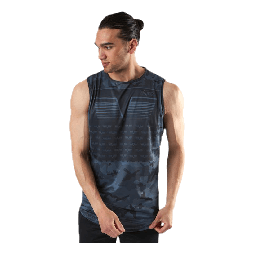Sniper Blue Sleeveless Tee Blue/Patterned