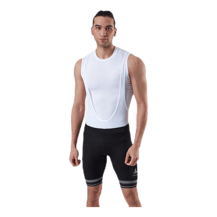 Fujin Tights Short Suspenders Bib White/Black