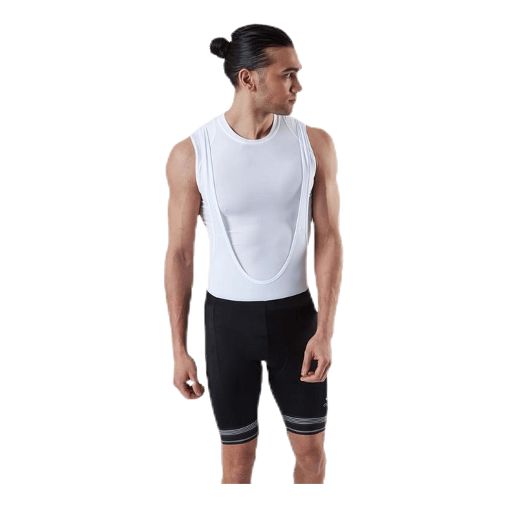 Fujin Tights Short Suspenders Bib White/Black