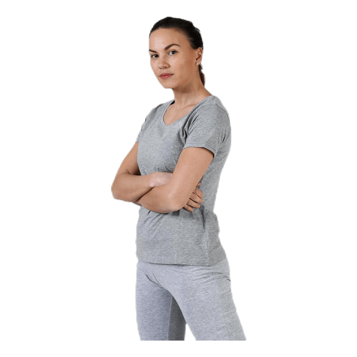 T-Shirt S/S, Logo Momba Grey