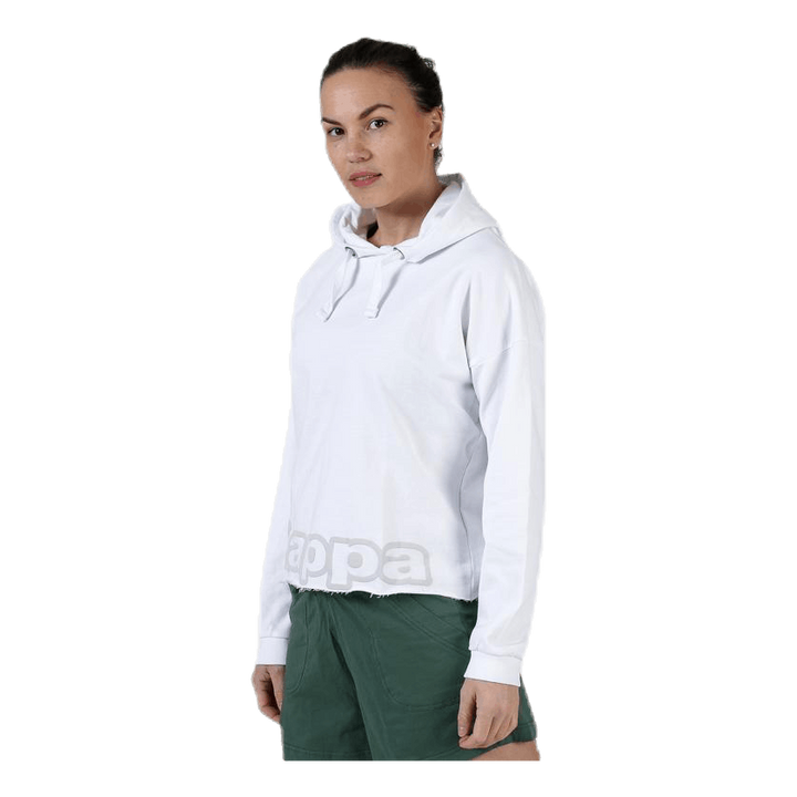 Sweat Hood, Logo Biba White