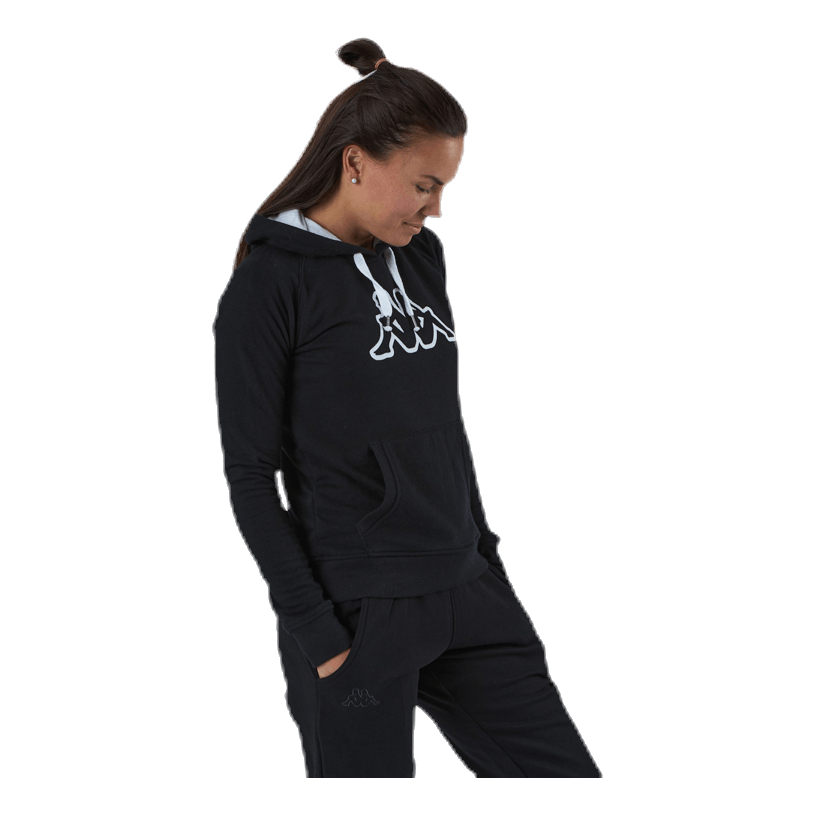 Lady Sweat Hood, Logo Zeleril White/Black