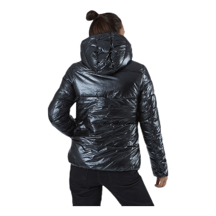 Hooded Polyfilled Jacket Black