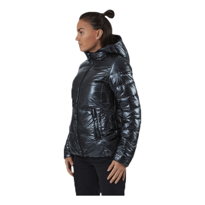 Hooded Polyfilled Jacket Black