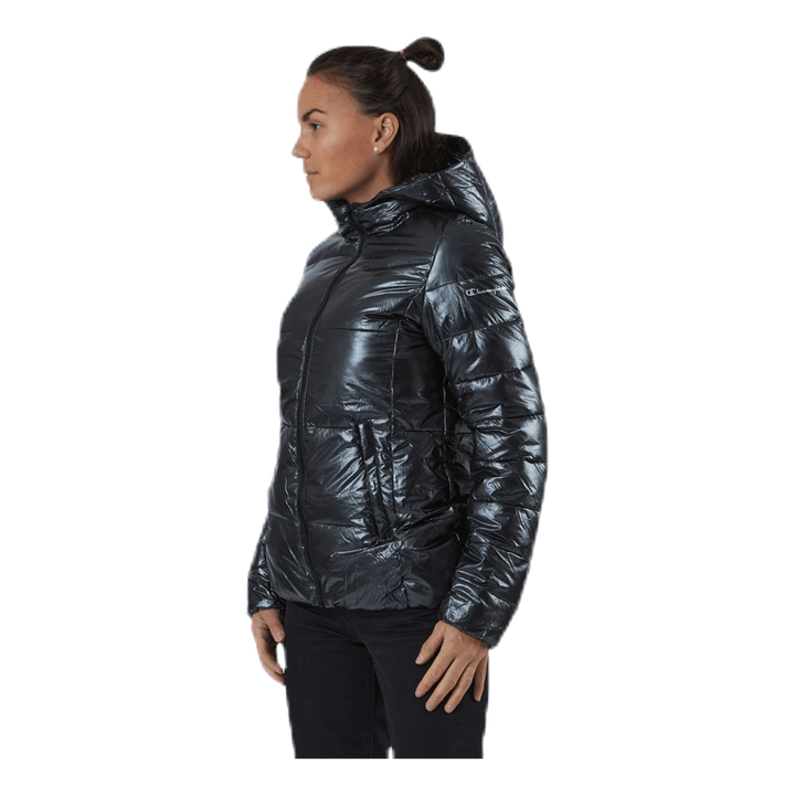 Hooded Polyfilled Jacket Black