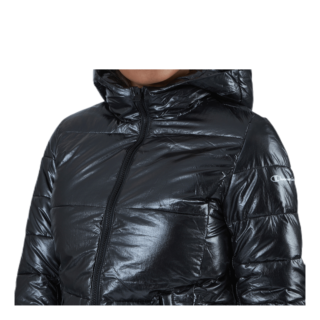 Hooded Polyfilled Jacket Black