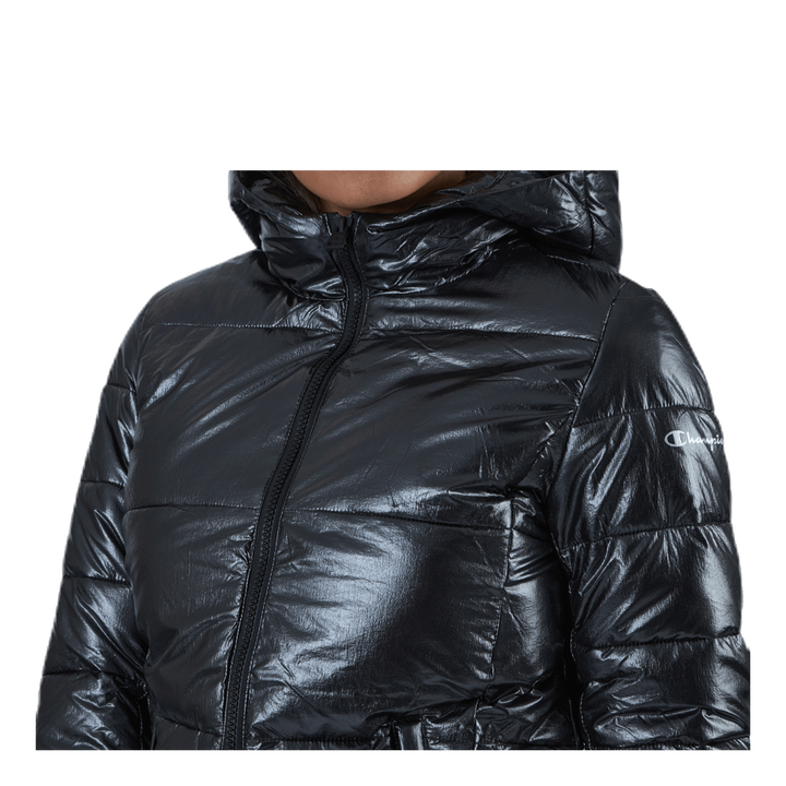 Hooded Polyfilled Jacket Black