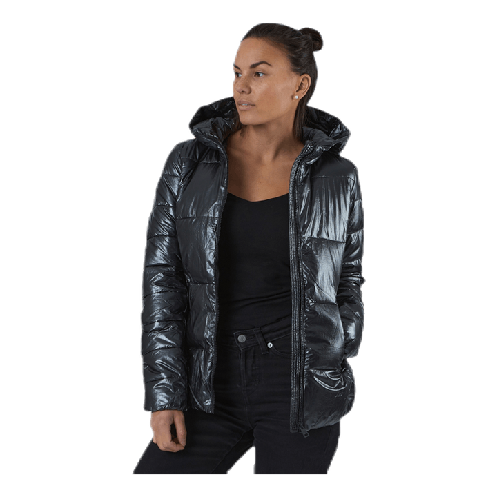 Hooded Polyfilled Jacket Black