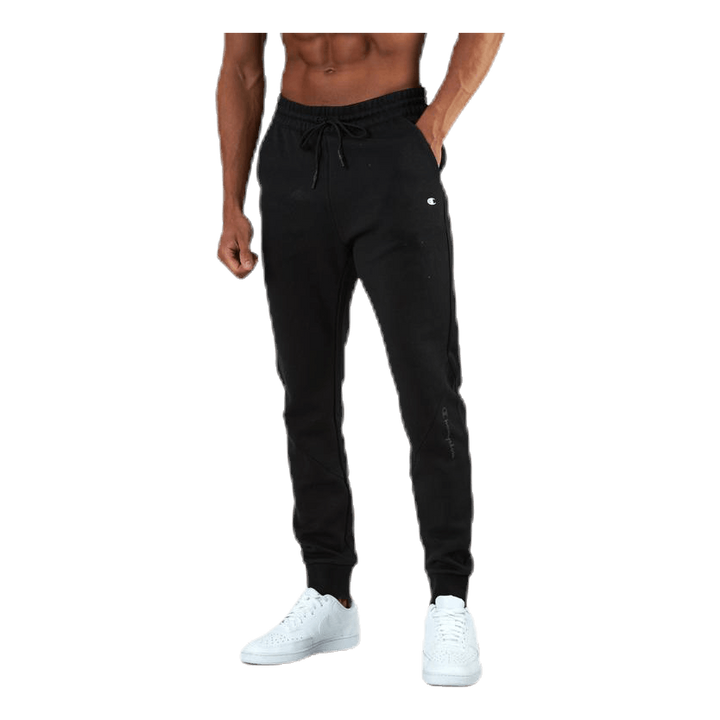 Rib Cuff Pants Black