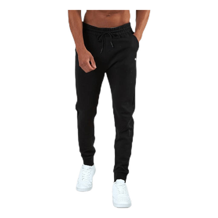 Rib Cuff Pants Black