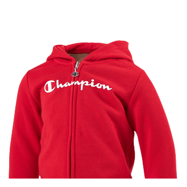 Hooded Full Zip Suit Junior Red