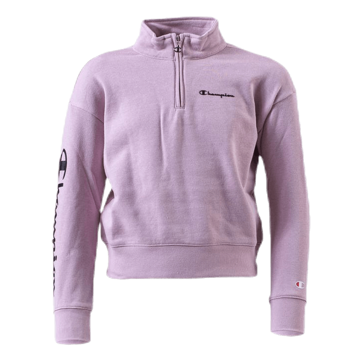Girls Half Zip Sweatshirt Pink
