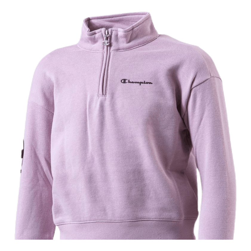 Girls Half Zip Sweatshirt Pink
