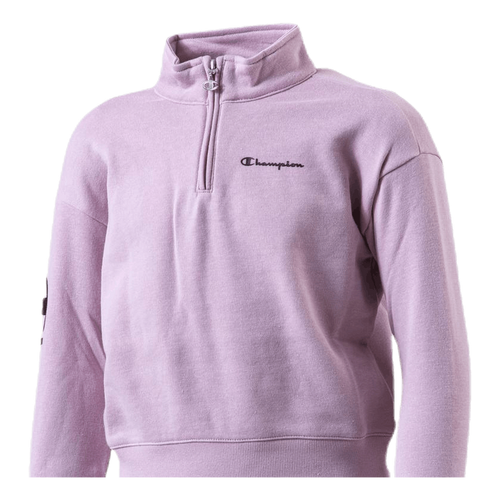 Girls Half Zip Sweatshirt Pink