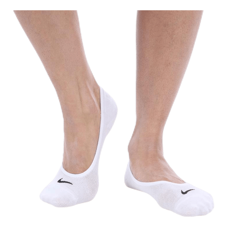 Everyday Lightweight Women's Training Footie Socks (3 Pairs) WHITE/BLACK