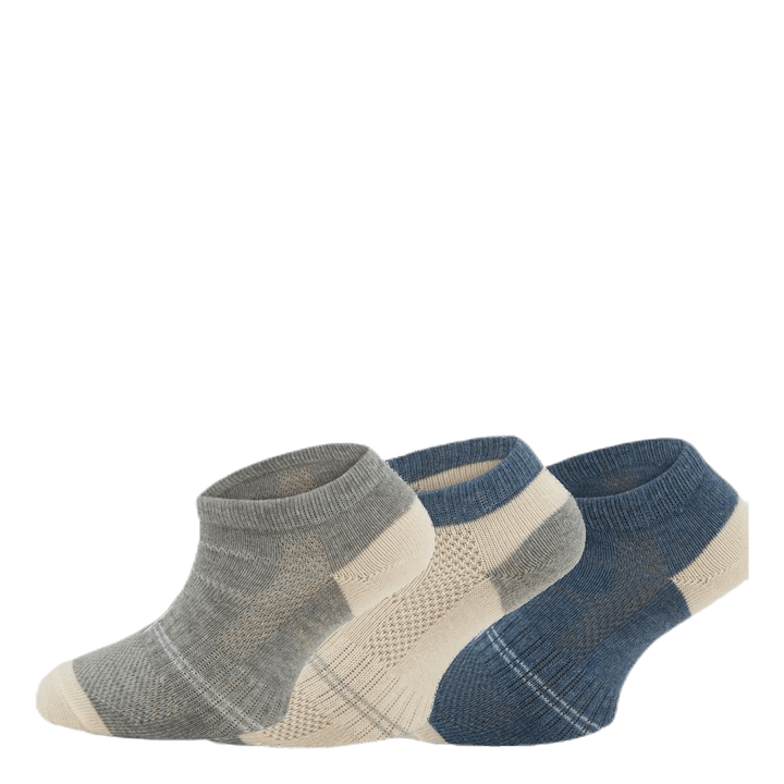 3-Pack Kids Basic Socks - Yogi Blue/Grey