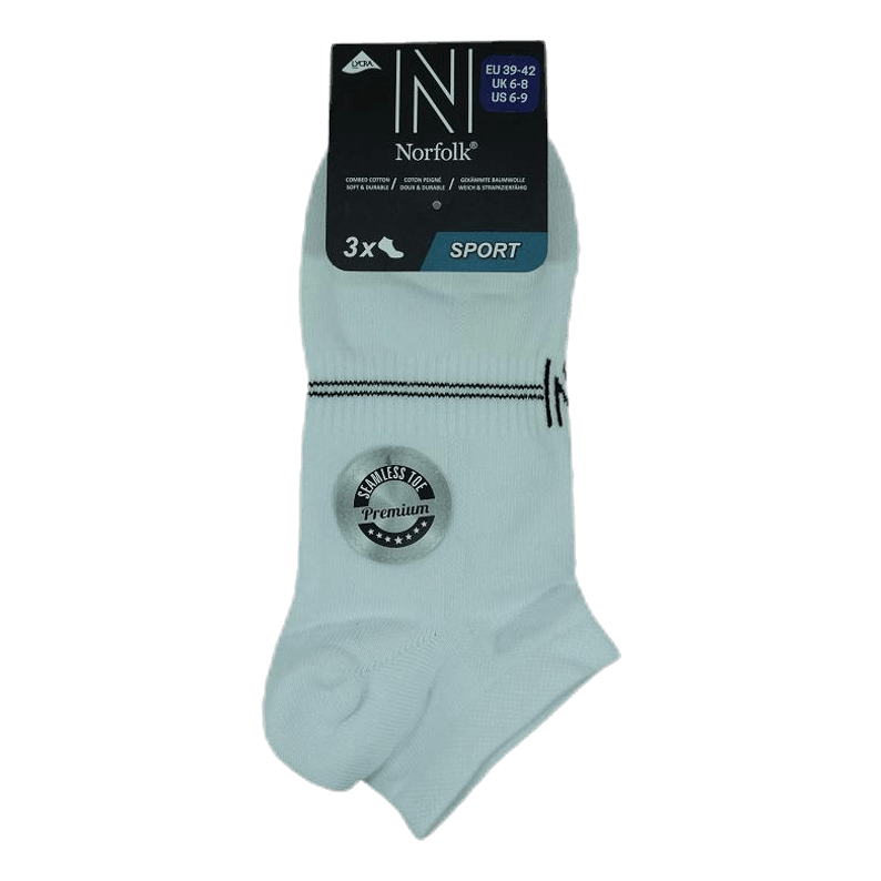 Fresh- 3-Pack Cotton Low Cut Training Socks White