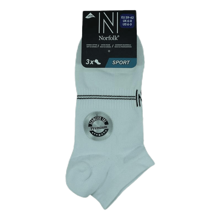 Fresh- 3-Pack Cotton Low Cut Training Socks White