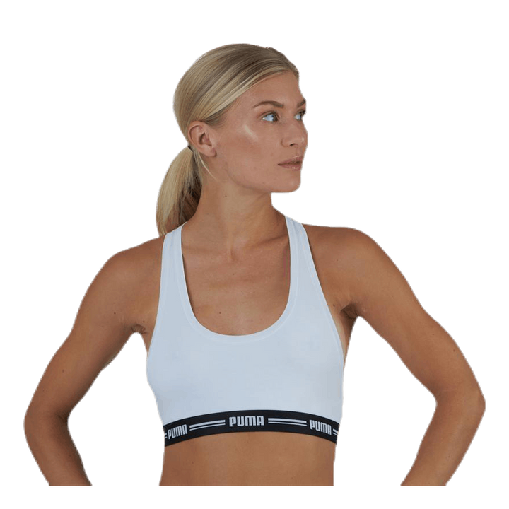 Iconic Racer Back Top White