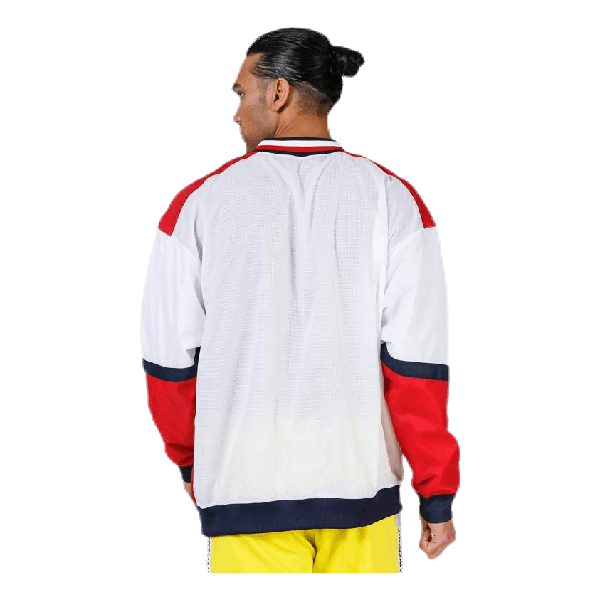 Pull Over Jacket With Rib Red