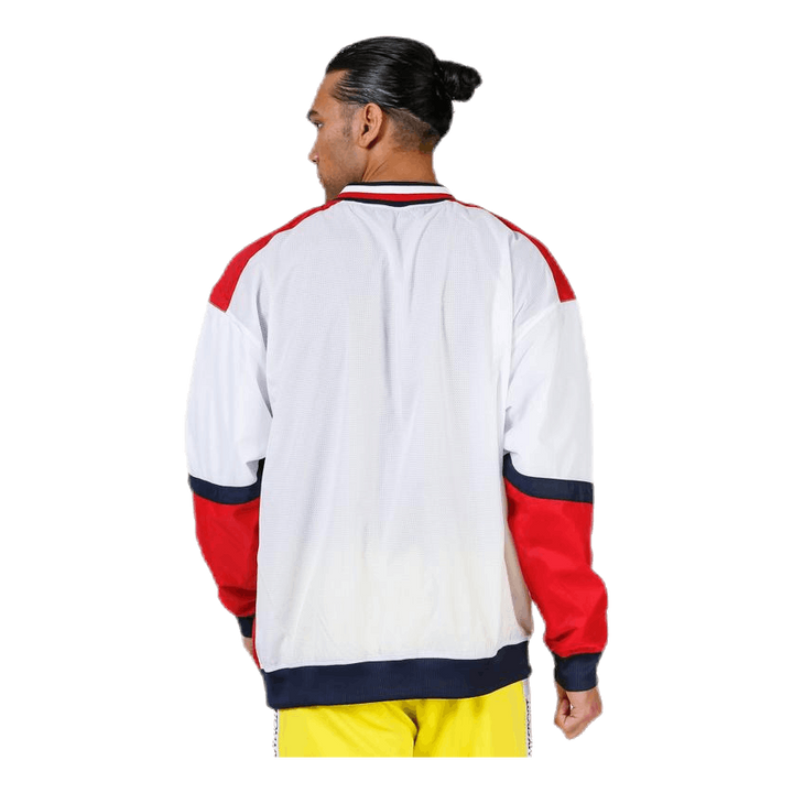 Pull Over Jacket With Rib Red