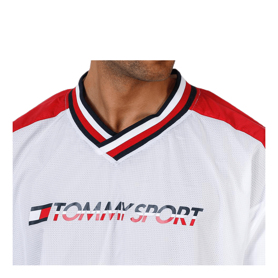 Pull Over Jacket With Rib Red