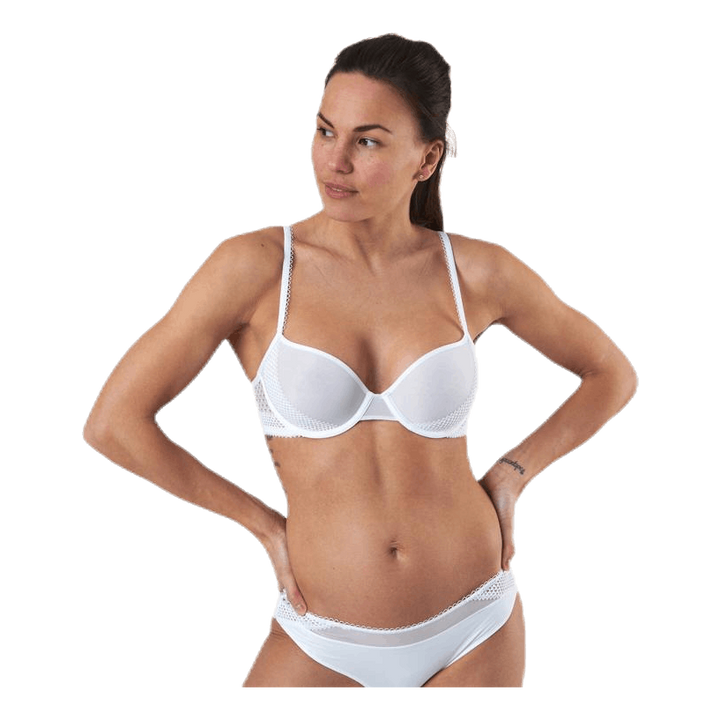 Pique Lace Lightly Lined Demi White