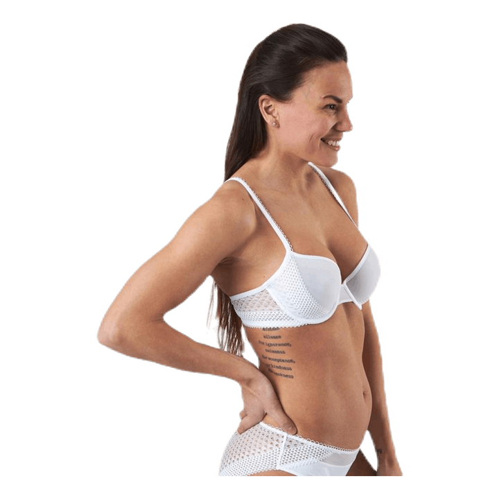 Pique Lace Lightly Lined Demi White