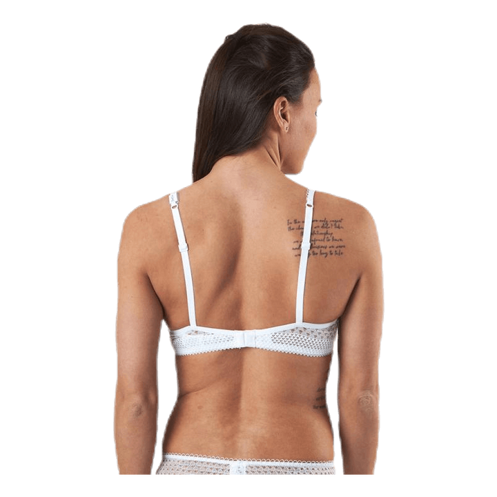 Pique Lace Lightly Lined Demi White