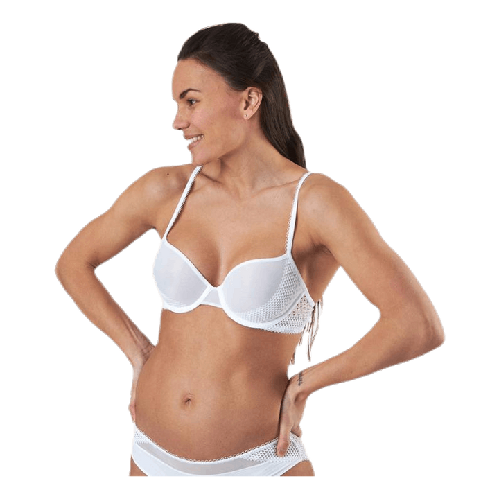 Pique Lace Lightly Lined Demi White