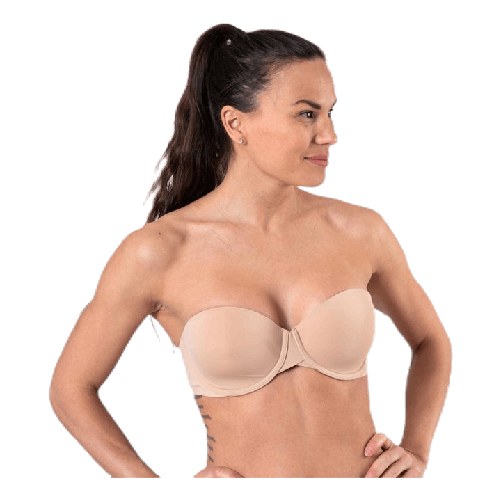 Light Lined Strapless Beige