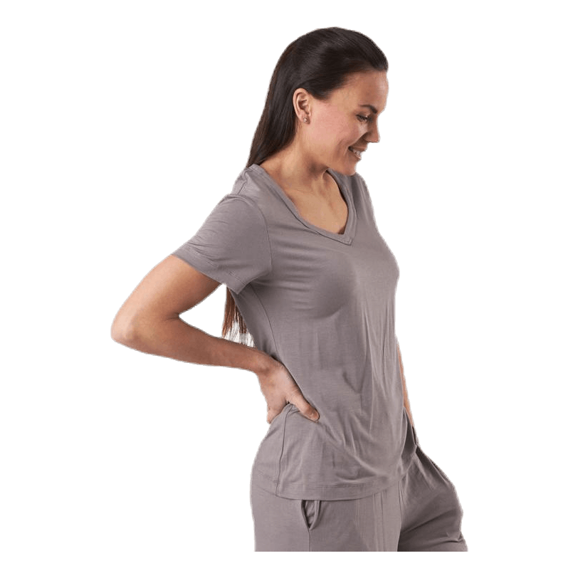 Sophisticated Modal S/S V-Neck Beige