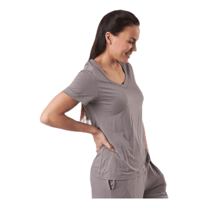 Sophisticated Modal S/S V-Neck Beige