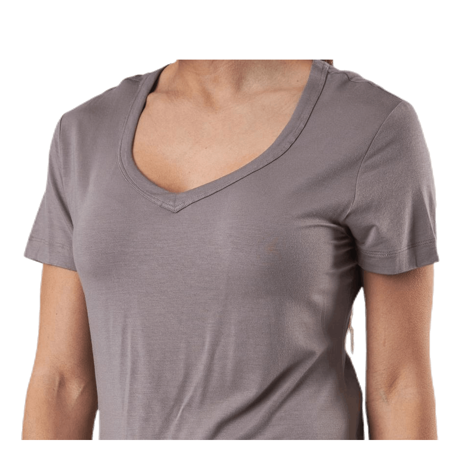Sophisticated Modal S/S V-Neck Beige