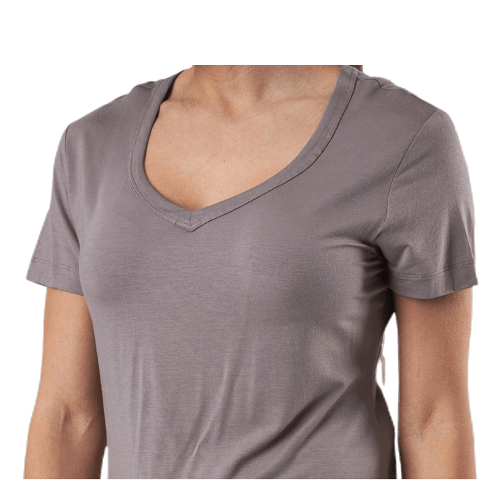 Sophisticated Modal S/S V-Neck Beige