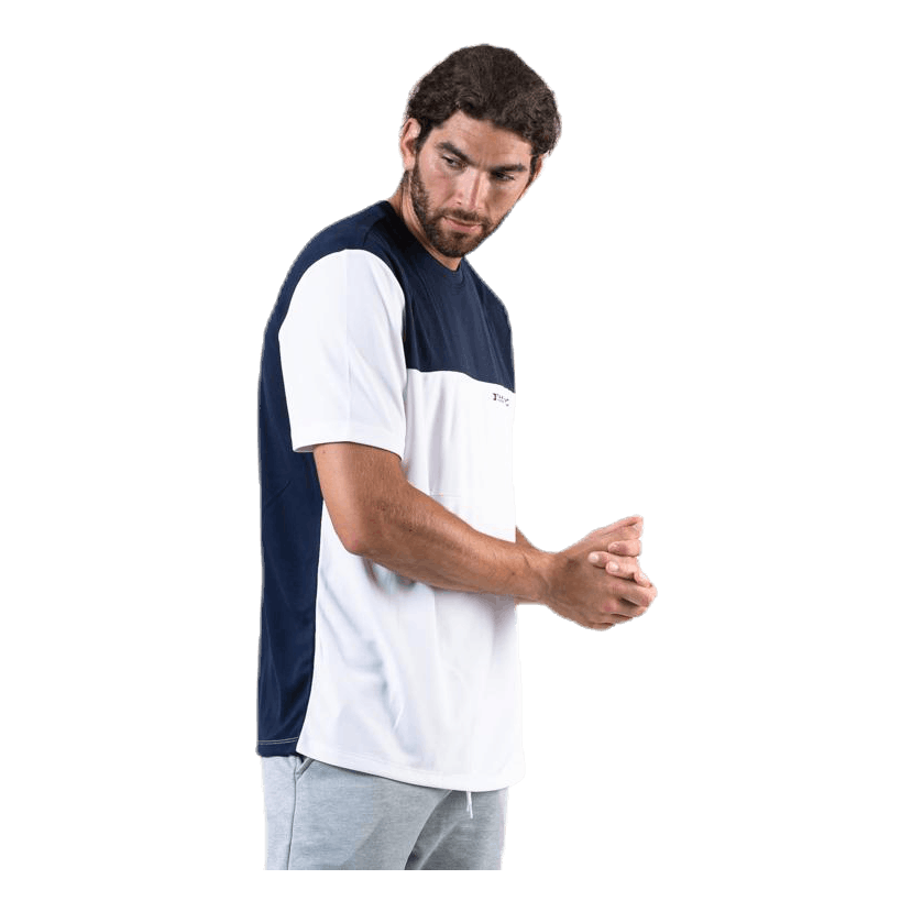 Colourblock Logo Tee White