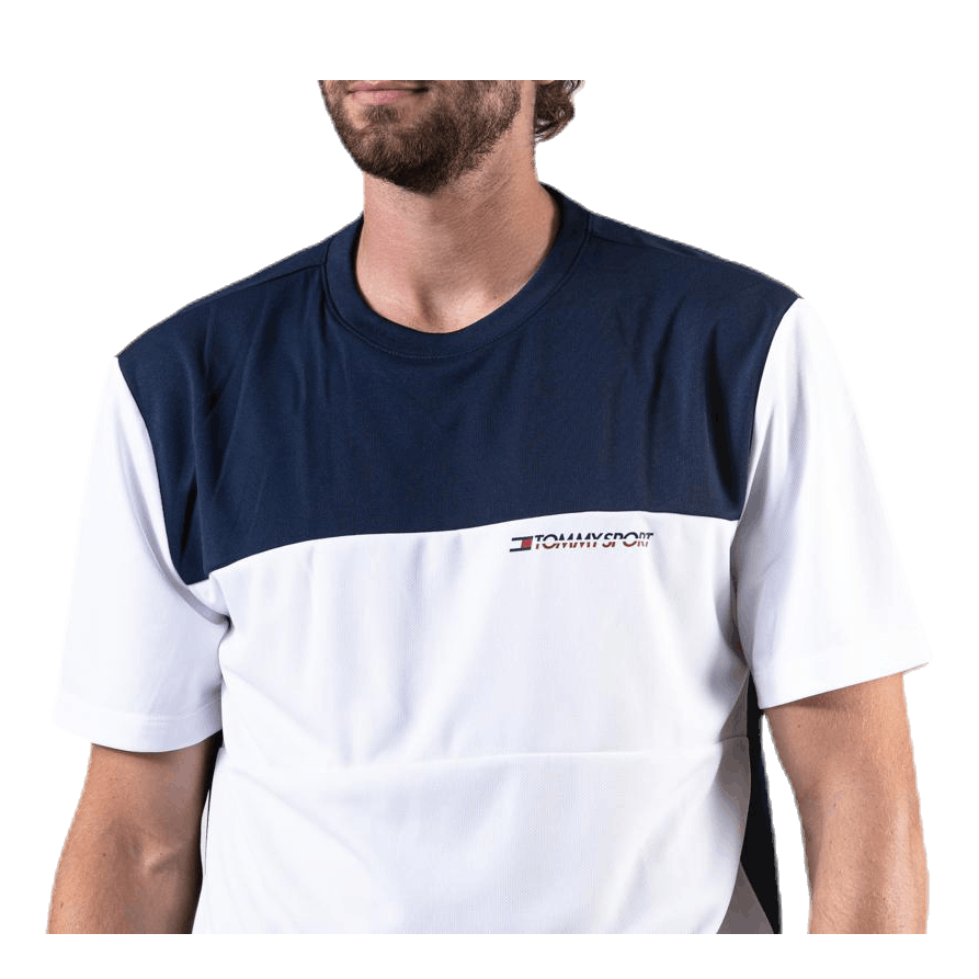 Colourblock Logo Tee White