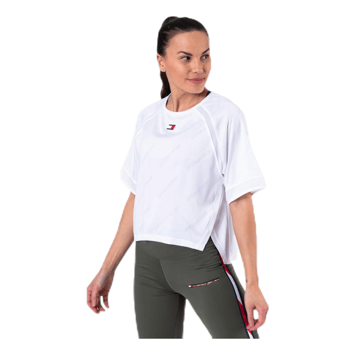 Jacquard Performance Boxy Top White
