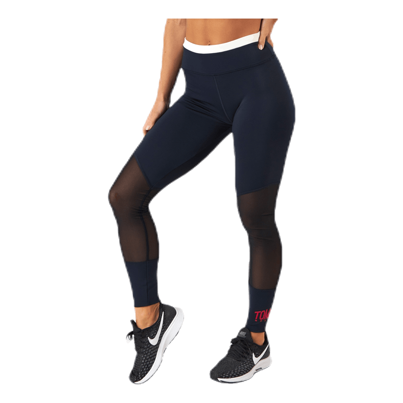 Full Length Mesh InsertLegging Blue/Red