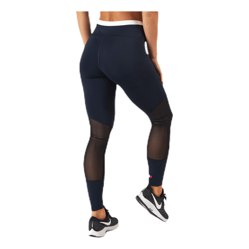 Full Length Mesh InsertLegging Blue/Red