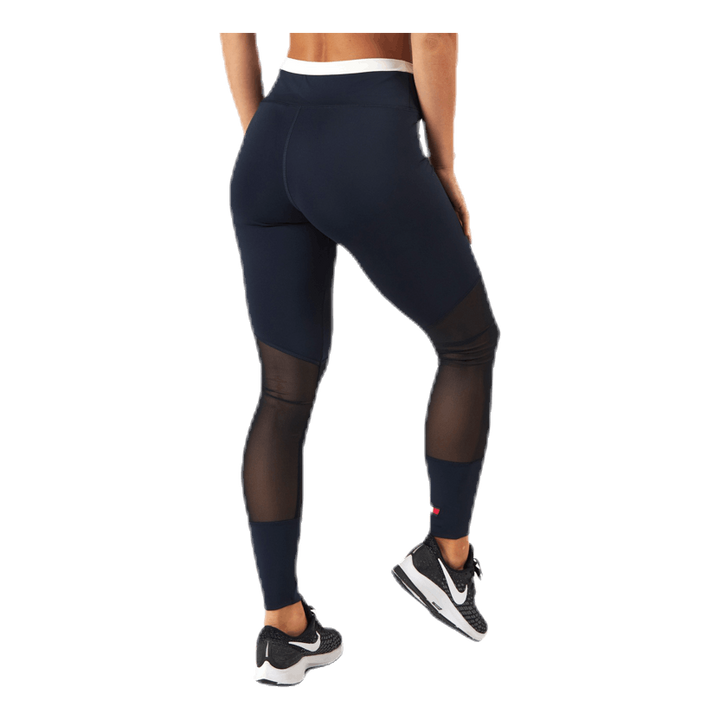 Full Length Mesh InsertLegging Blue/Red