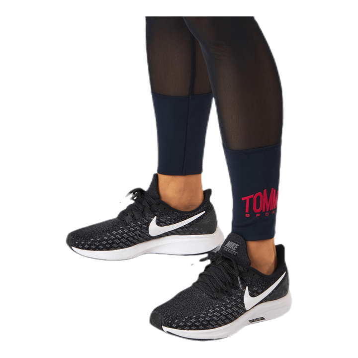 Full Length Mesh InsertLegging Blue/Red