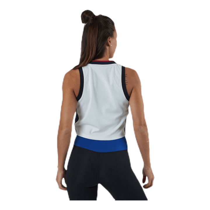 Crop Tommy Tank Top Blue/White