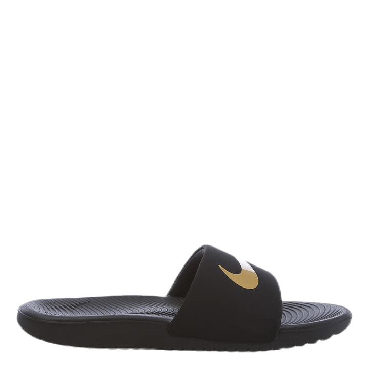 Kawa Little/Big Kids' Slides BLACK/METALLIC GOLD