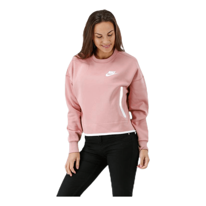 Tech Fleece Crew Pink/White